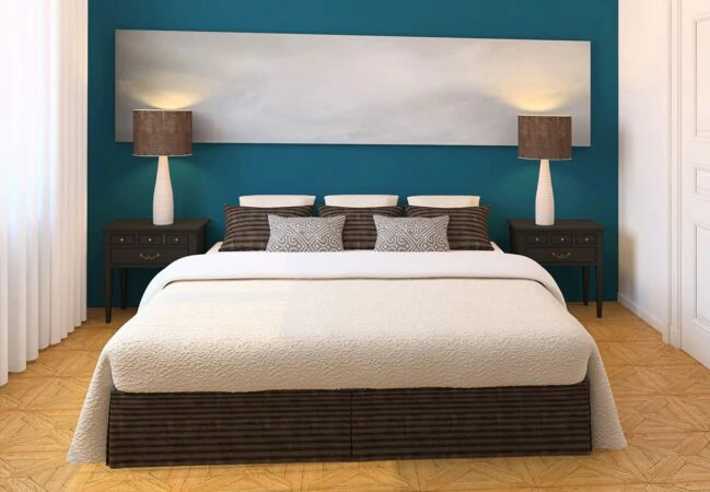 تأثير اللون الأزرق على الراحة والهدوء في غرفة النوم